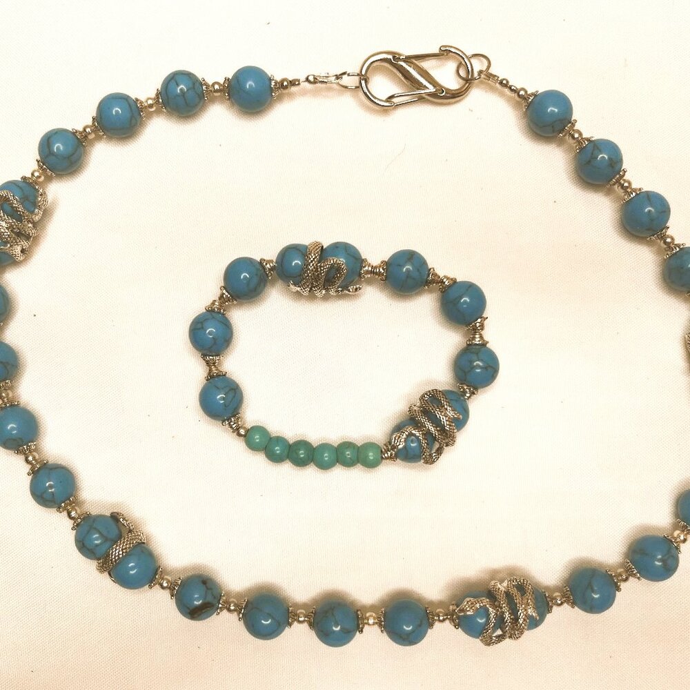 ✨ NWT My Design Turquoise Snake Jewelry Set – Handmade ✨